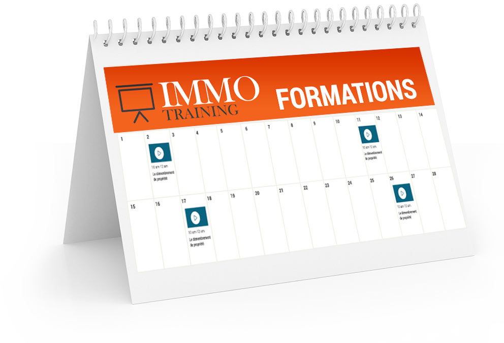 Immotraining : Calendrier des formations